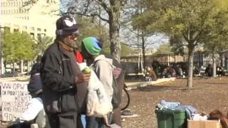 homeless singing