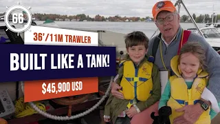 $49,500 Classic Trawler for sale! Grab the Grandkids and go! EP  #trawlerforsale #motortrawler