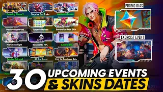 ALL 30 UPCOMING EVENTS AND SKINS RELEASE DATES | PROMO DIAMONDS | EXORCIST EVENT |  APRIL COLLECTOR