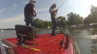 Fish on a Huddleston Deluxe Weedless Shad