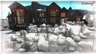 Bloxburg || Winter Family Cabin || Speed Build