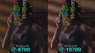 i7-8700 (no K) vs i7-10700 (no K) - 13 GAMES+Cinebench [RTX 3070 - 1080p Low]
