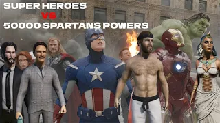 20 SUPER HEROES VS 50000 SPARTAN SOLDIERS - UEBS2 [Ultimate Epic Battle Simulator 2]