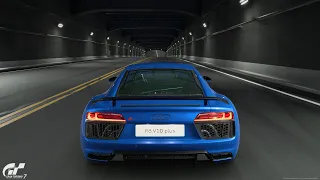 Gran Turismo 7 | Audi R8 V10 Plus '16 - Trial Mountain Circuit Night [4K PS5]