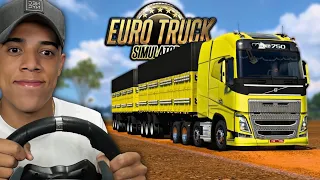 COMBOIO DE RODOTREM SAINDO DA FAZENDA CARREGADOS - EURO TRUCK SIMULATOR 2 + G920