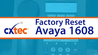 How to Factory Reset an Avaya 1608 IP Phone - CXtec tec Tips