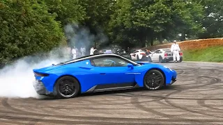 BEST OF SUPERCARS PowerSlides & Burnouts! Goodwood FOS 2021