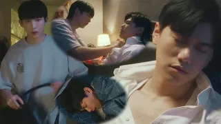Qian had a fever,Yuan can't hide his love,took off his clothes and took care of him in bed