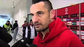 Marcin Wasilewski zdenerwowany po meczu z Ukrainą