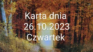 Tarot 😘Karta dnia 26.10.2023😘 Czwartek😘 Wszystkie znaki zodiaku