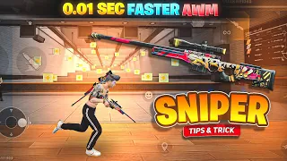 HIDDEN ( SNIPER TRICK & SETTINGS ⚙️) YOU DON'T KNOW BEFORE || free fire SNIPER tricks