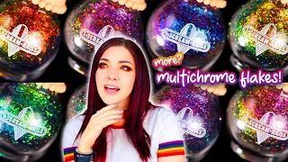 NEW Multichrome Flake Nail Polish Swatch and Review - I Scream Nails || KELLI MARISSA