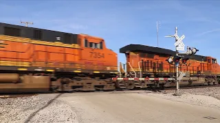 BNSF 6788 leads a fast intermodal on the chillicothe sub over 70mph at Mazon Illinois
