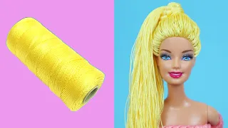 Rerooting Barbie hair|Rerooting doll hair|how to make hair for Barbie|REROOT|making hair of dolls