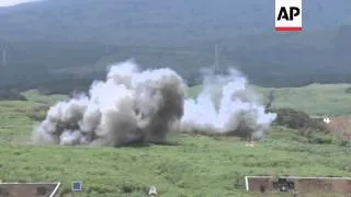 Japanese military holds live-fire exercise