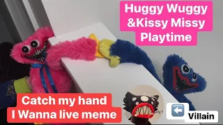 Huggy Wuggy Plush playtime I wanna live Meme w/ Kissy Missy & Killy Willy. Plushy version story.