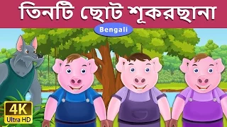 তিনটি ছোট শূকরছানা | Three Little Pigs in Bengali | Bangla Cartoon | @BengaliFairyTales