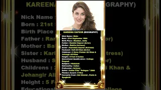 Kareena Kapoor Biography | Bollywood Actress Facts | करीना कपूर |  Карина Капур #shorts #bollywood