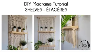 DIY Macrame SHELVES tutorial EN-FR Tuto ETAGERES en macramé | #1