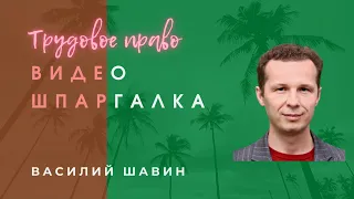 Видео шпаргалка 2. Метод трудового права