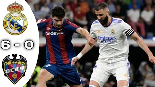 Real Madrid vs Levante 6-0 Highlight and Goals | La Liga 2022