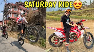 SIVARATRI MA PAISA NA LINEY RE😂 / SATURDAY RIDE TO HELIPAD WITH SUBSCRIBER’S / MOUNTAIN BIKE