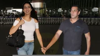 Salman Khan and Sara Ali Khan Best Moments Together | Spotted at Mumbai Airport