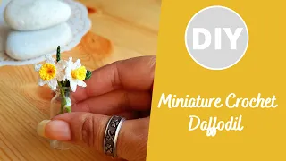 Learn to crochet miniature daffodil beginner friendly