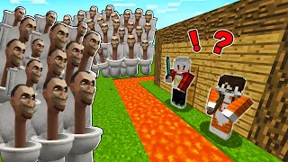 ¡1.000.000 de SKIBIDI TOILET Vs La Casa Más Segura De Minecraft! 🏠😨