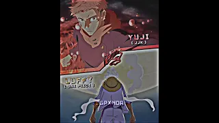 Yuji (fused w/ goku) vs Luffy | who is strongest #shorts #onepiece #jjk #yuji #luffy #anime