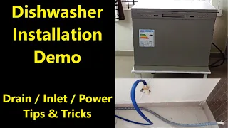 Dishwasher Installation Process | Inlet | Drain | Power | Midea TORRINO WQP12-5201F | BOSCH | IFB