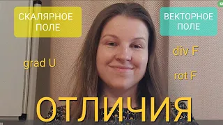 Скалярное и векторное поля. Определения и отличия.