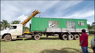 Filme da casa container do início ao fim da obra