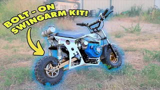 BOLT ON Minibike Swingarm Kit from GPS! - Mega Moto 80/105