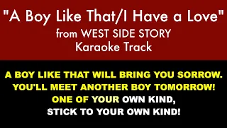 "A Boy Like That/I Have a Love" from West Side Story - Karaoke Track with Lyrics on Screen