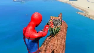 GTA 5 Water Ragdolls | Spiderman Jumps/Fails #8 (Euphoria Physics | Funny Moments)