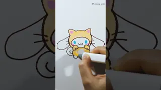 Cat Cinnamoroll drawing 😸 #shorts