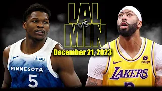 Los Angeles Lakers vs Minnesota Timberwolves Full Game Highlights - December 21 | 2023-24 NBA Season
