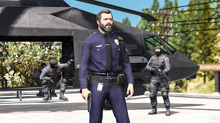 Michael Join Police And His First Day At Job GTA5