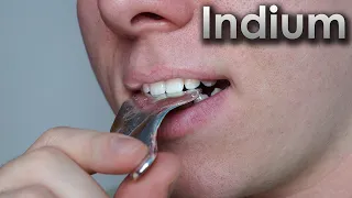Indium ist ein Metall, das man mit den Zähnen beißen kann