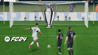 FC 24 | Messi Haaland VS Ronaldo Mbappé | Real Madrid Vs Man city | UCL Final Penalty Shootout | PS5