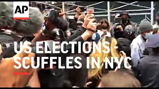 Trump supporters & opponents scuffle in NYC