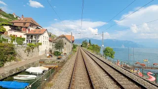 ★ 4K 🇨🇭Cab ride along lake Geneva, Allaman - Villeneuve, Switzerland [08.2020]