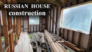 How Russians Build Houses: Work Inside Our House / Continue Dacha Construction Vlogs