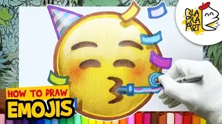 HOW TO DRAW THE PARTY EMOJI | Best Emoji Drawing For Kids | BLABLA ART