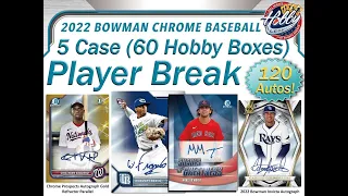 CASE #2 of 5 - 2022 BOWMAN CHROME 5 Hobby Case (60 Box) PLAYER BREAK eBay 02/06/23