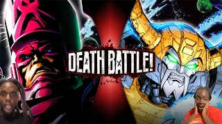 FIRST TIME REACTING TO Galactus VS Unicron (Marvel Comics VS Transformers) | DEATH BATTLE!