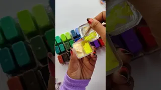 isn't it satisfying to watch 😮 #art #shorts #satisfying #unboxing #creative #gouache #painting