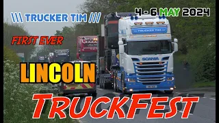 FIRST EVER LINCOLN TRUCKFEST - "Trucker Tim" drives his Scania V8 - and many more SUPER TRUCKS