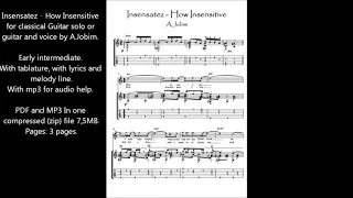 Insensatez   How Insensitive Guitar solo music sheet